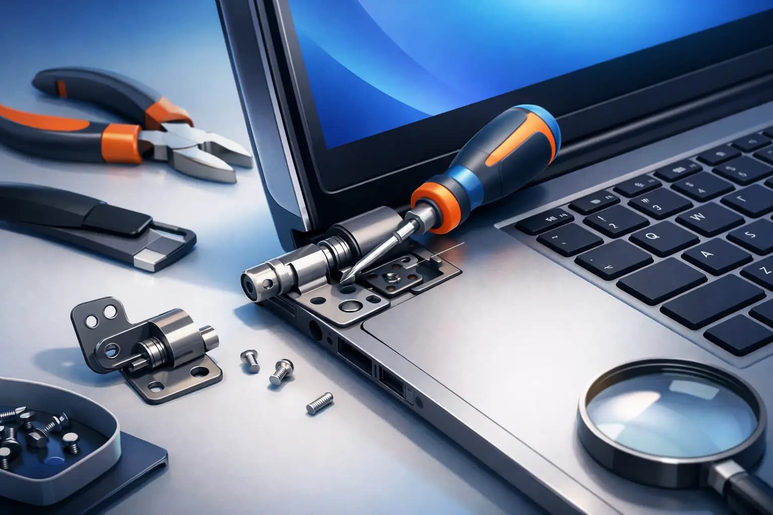Reparación de bisagra de laptop: cuándo sí
