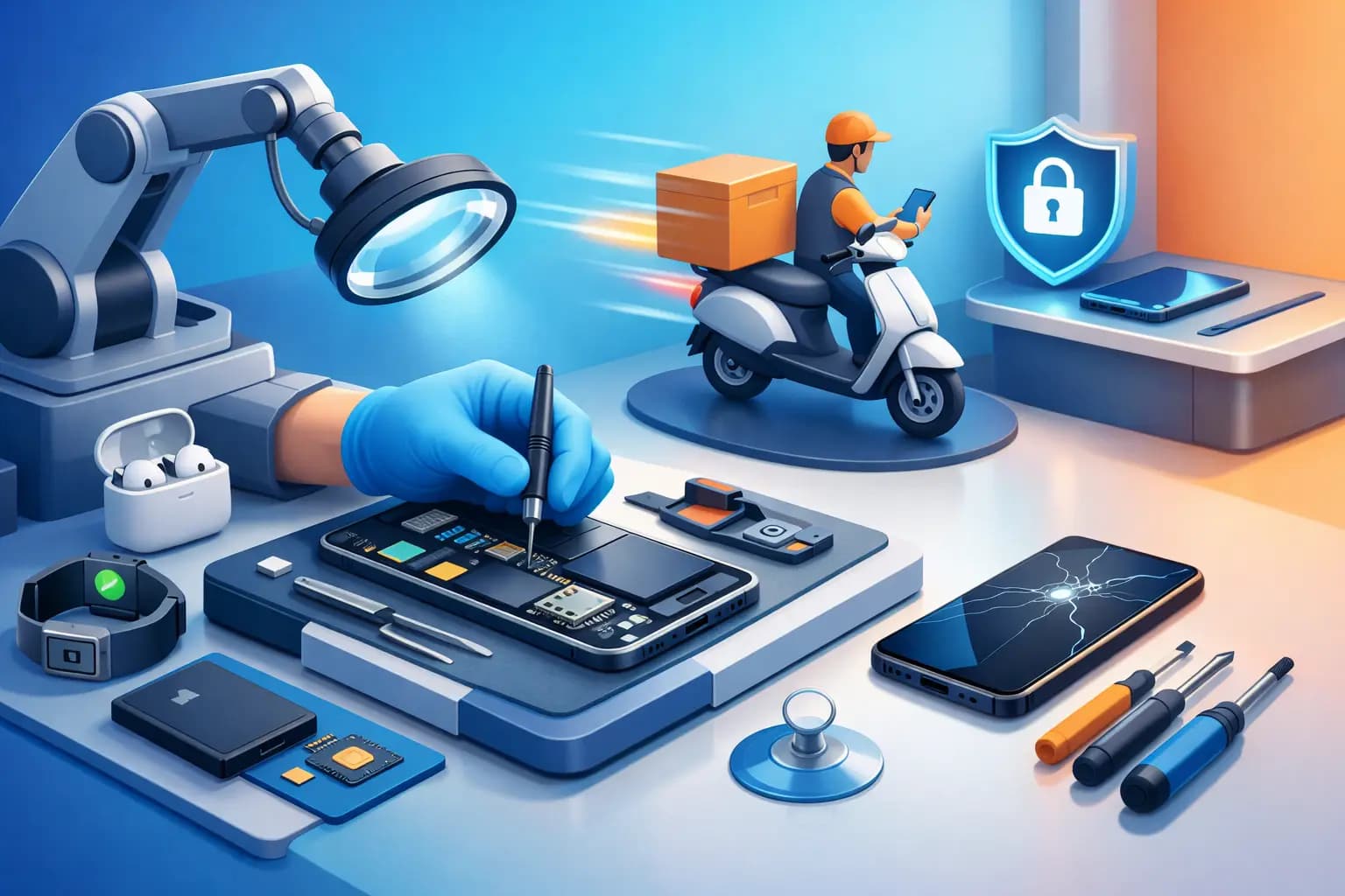 Servicio express para reparar celular sin riesgos