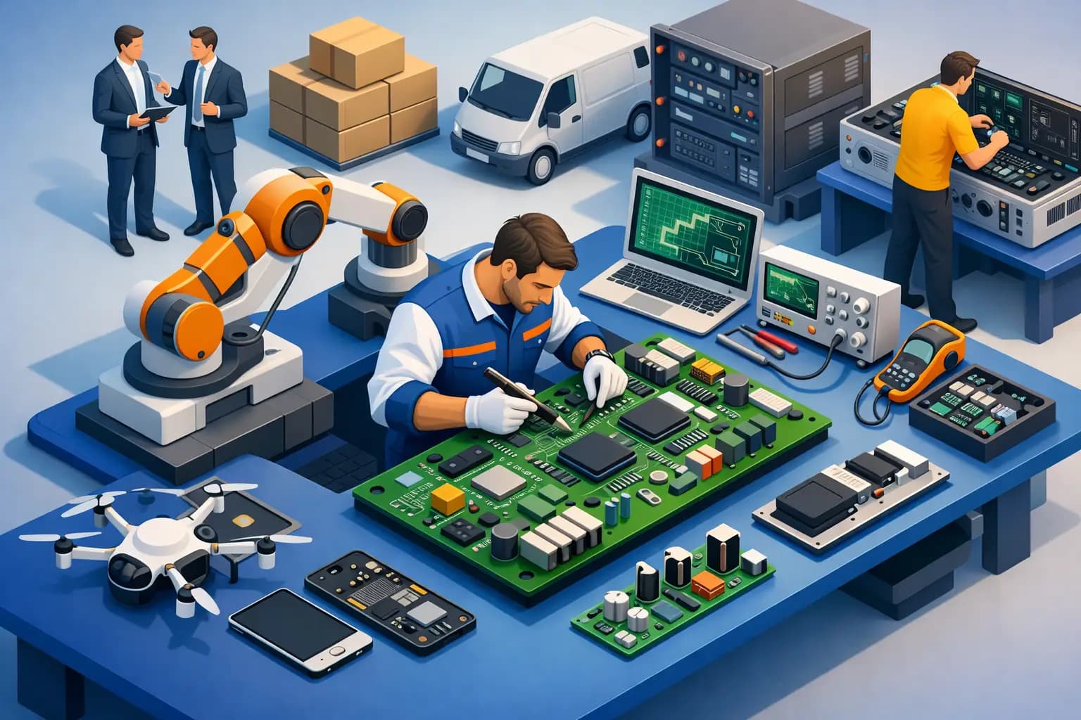 Servicio B2B de reparación electrónica