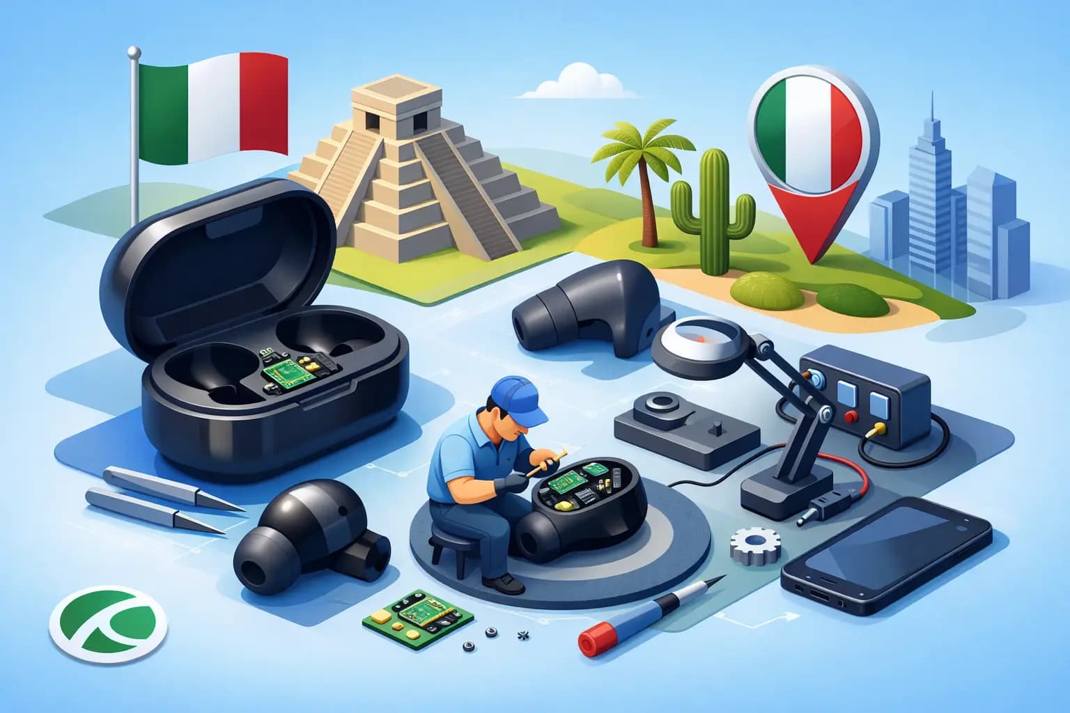 Arreglo de audífonos Bluetooth en México fiable