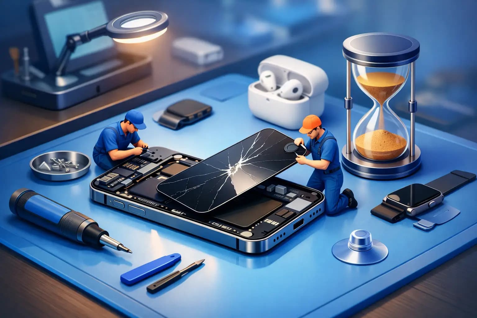 ¿Cuánto tarda reparar la pantalla del iPhone?