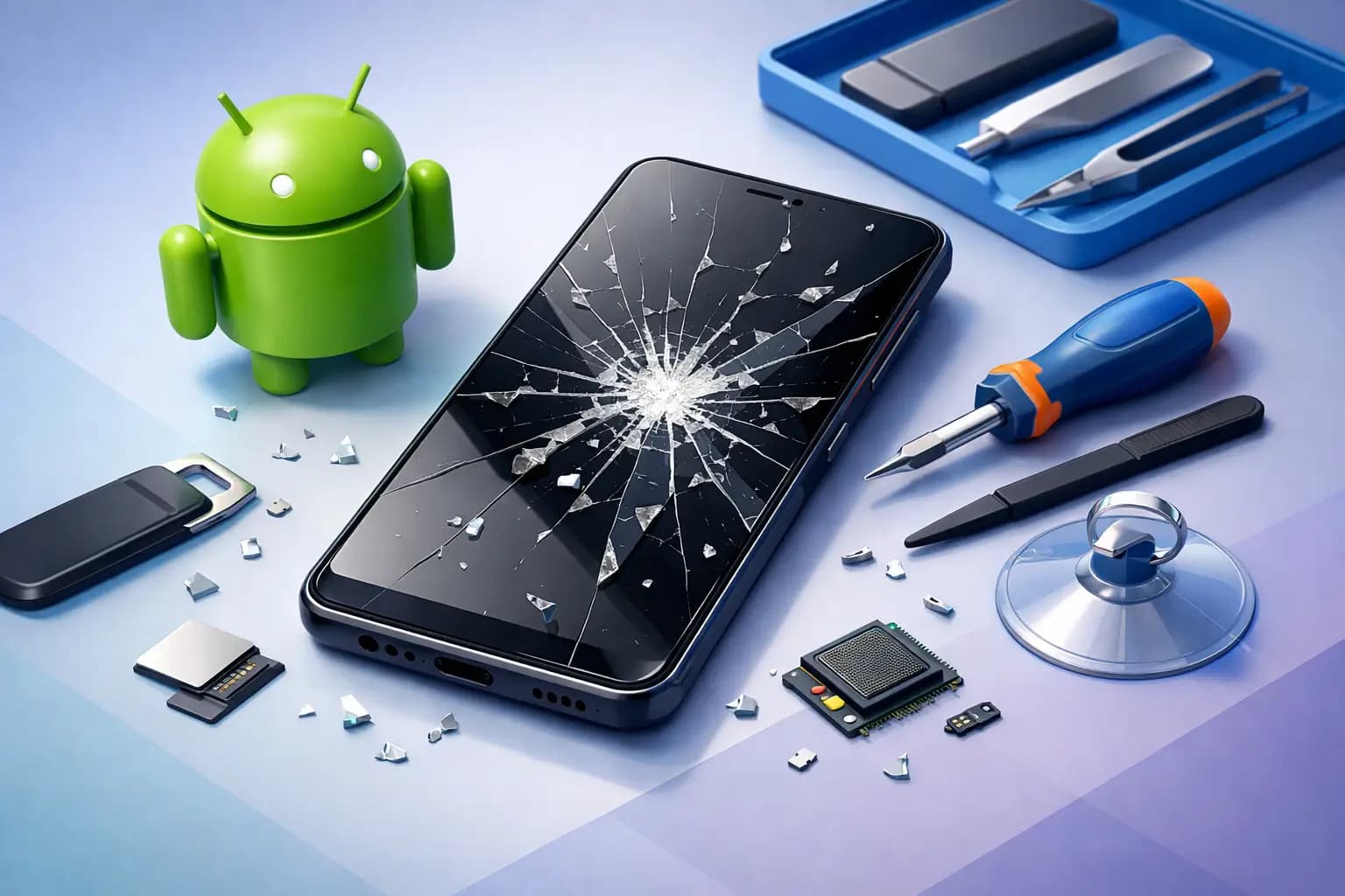 Cómo arreglar pantalla estrellada Android