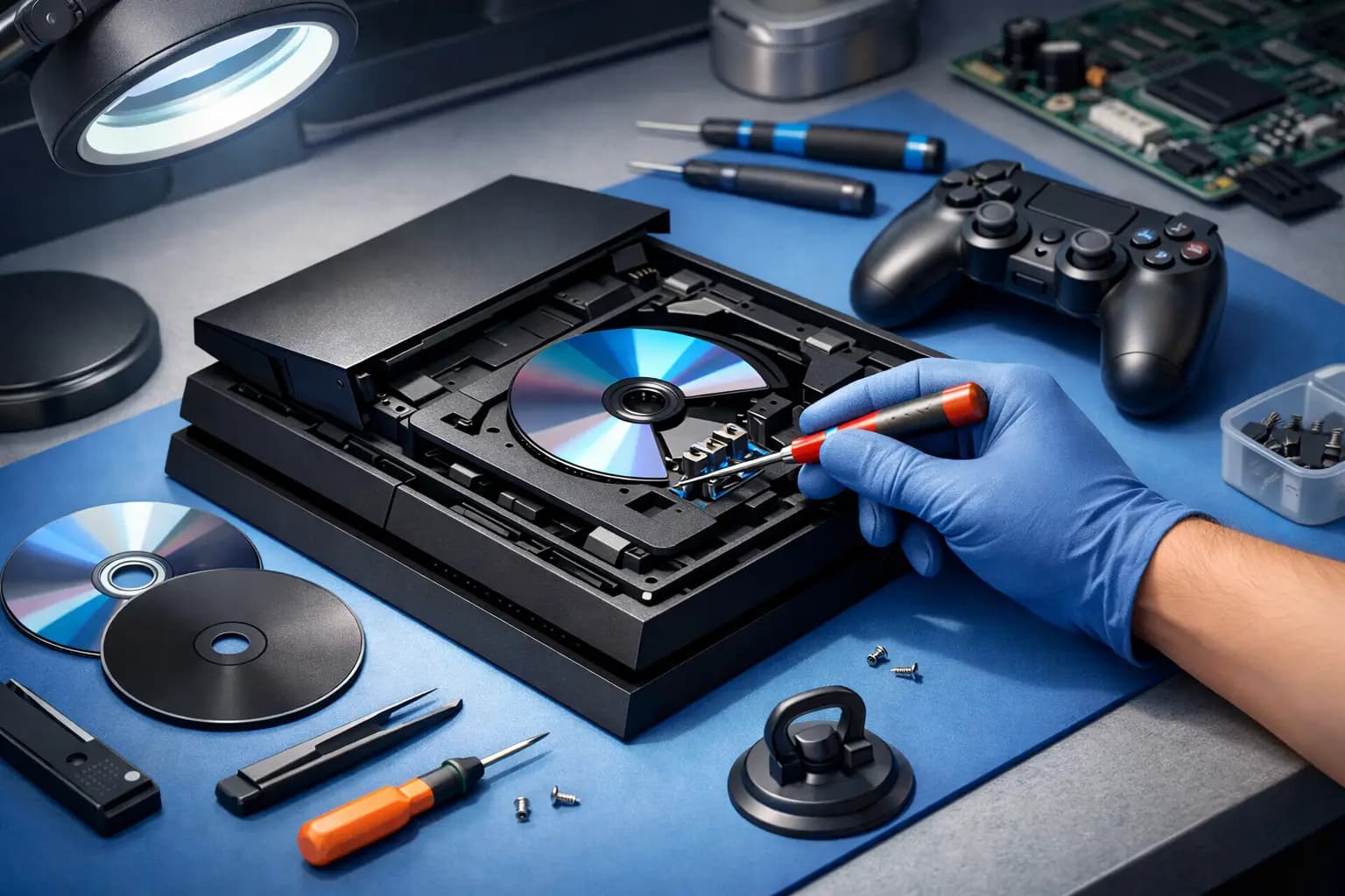 Reparación de consola que no lee discos