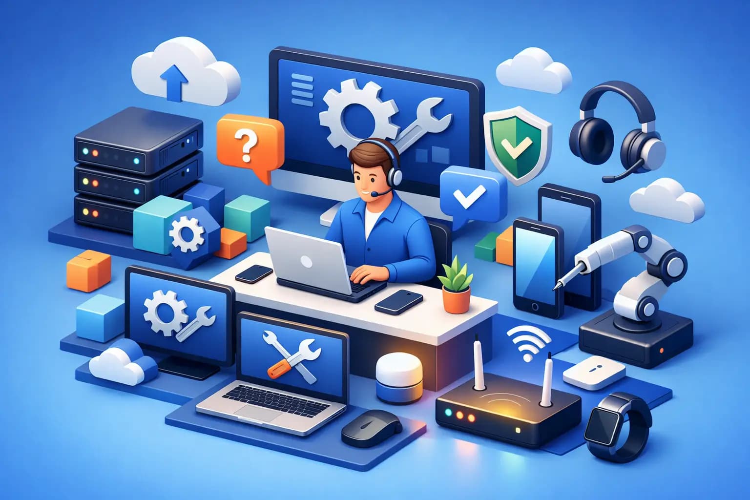 Soporte técnico para empresas y dispositivos