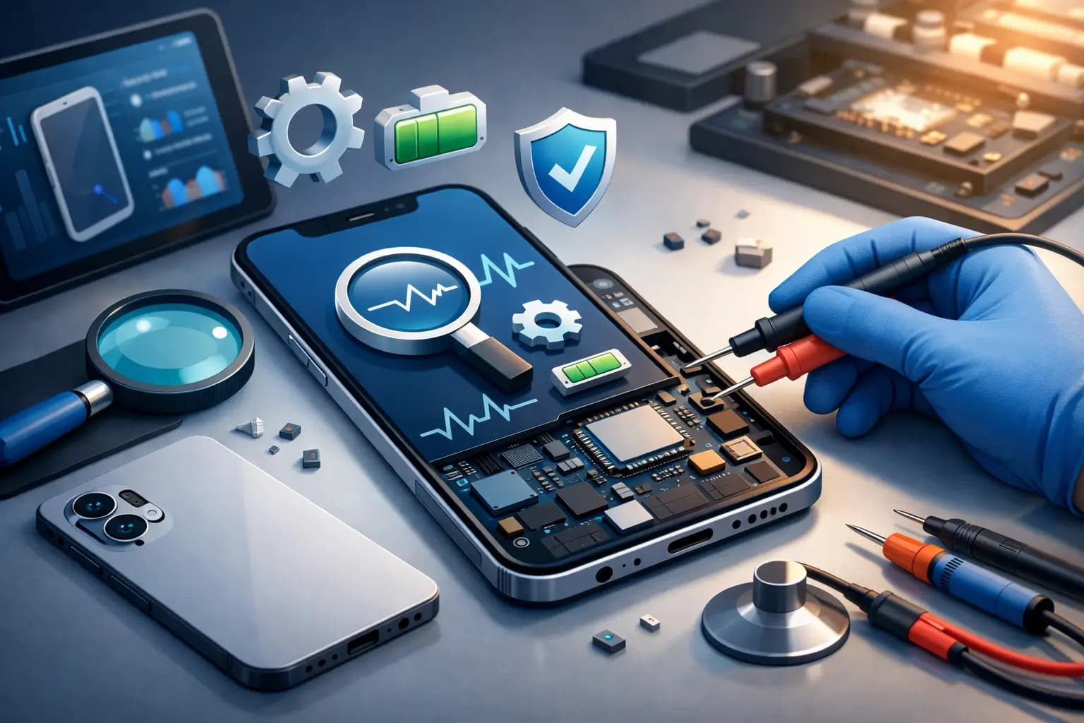 Diagnóstico de celular antes de reparar